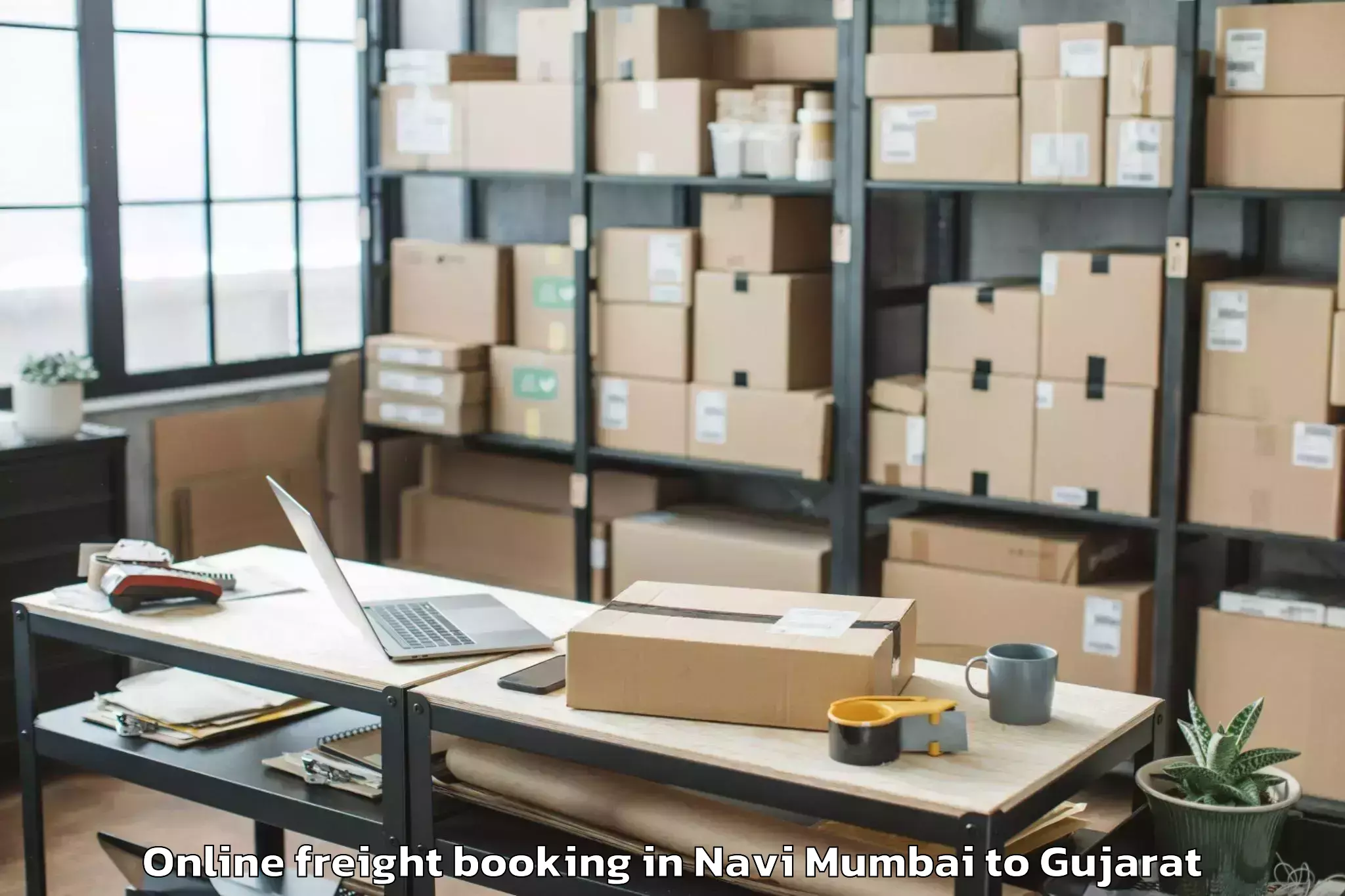 Book Navi Mumbai to Bhanvad Online Freight Booking Online